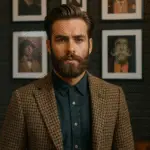 Pompadour clásico en peluquería de caballeros en Alameda de Osuna